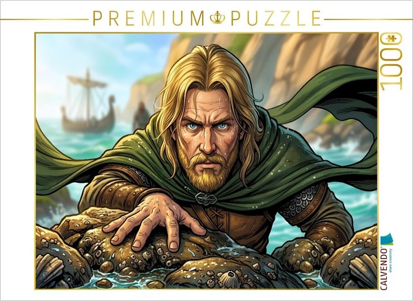 Calvendo Puzzle Leif Reaches A Strange, Rocky Coast | 1000 Pieces, Finished Size-image