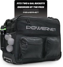 Rolling Bucket Bag, Holds 2 6-Gallon Bucket of Baseballs  Softballs, Storage Po