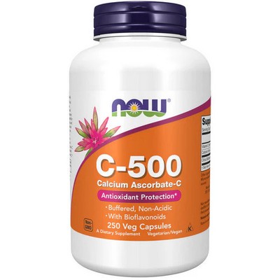 Vitamin C-500 Calcium Ascorbate-C ASCORBATE 250 Veg Caps By Now Foods