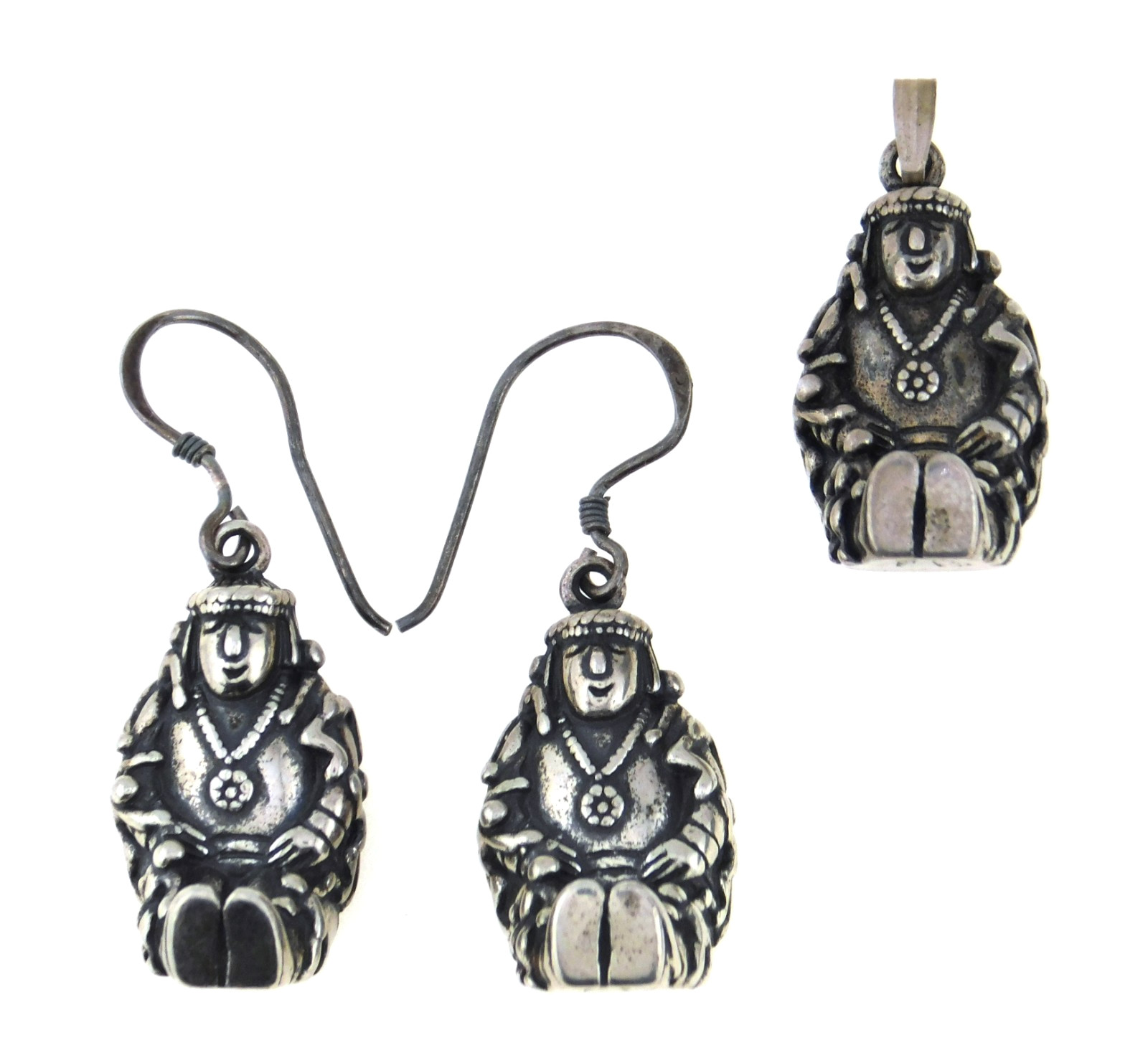 Native American Silver Cloud 925 Sterling Storyte… - image 1