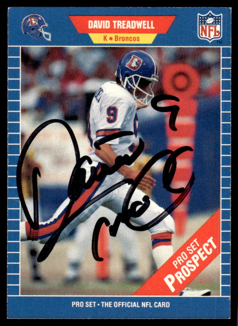 David Treadwell signed DENVER BRONCOS card 1989 Pro Set RC | eBay