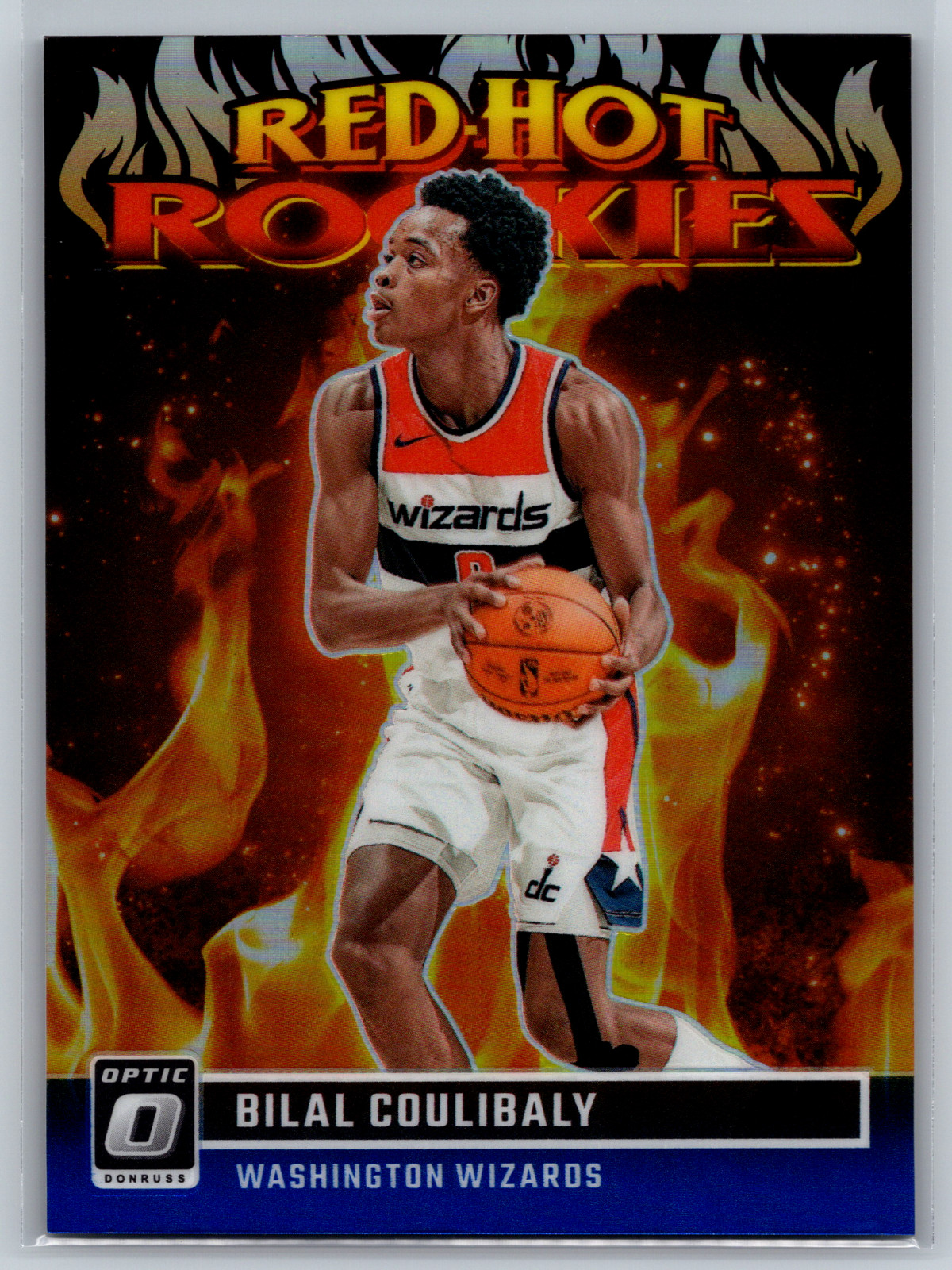 Bilal Coulibaly 2023-24 Panini Donruss Optic Red Hot Rookies Blue Prizm /49 #11