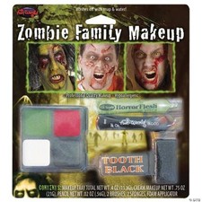Fun World Unisex-Adult's Zombie Family Makeup Accessory Kit, Multi, Standard