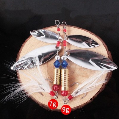 10PCS Fishing Spinner Spoon Hard Bait 5g-9g Metal Crankbait Lures Bass Trout