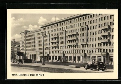 Berlin, Block D-Nord an der Stalinallee, Ansichtskarte 