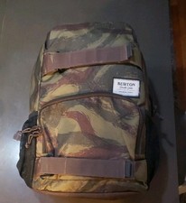 Burton Camo Backpack Multi Pocket Outdoor Hiking Skate Snowboard Bag Medium