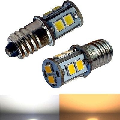 10x 2x E10 LED 6V Schraubsockel warmweiß warm weiß Ersatz Leuchtmittel AC DC TOP
