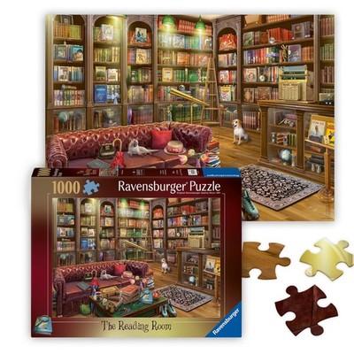Ravensburger - The Reading Room - 1000 Piece Jigsaw Puzzle - Stunning Vivid