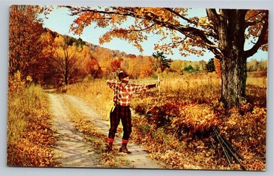 Vintage Colorchrome Postcard Bowhunter Lindsay Ontario Canada