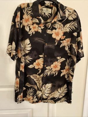 Island Shores Hawaiian Button Down Shirt L