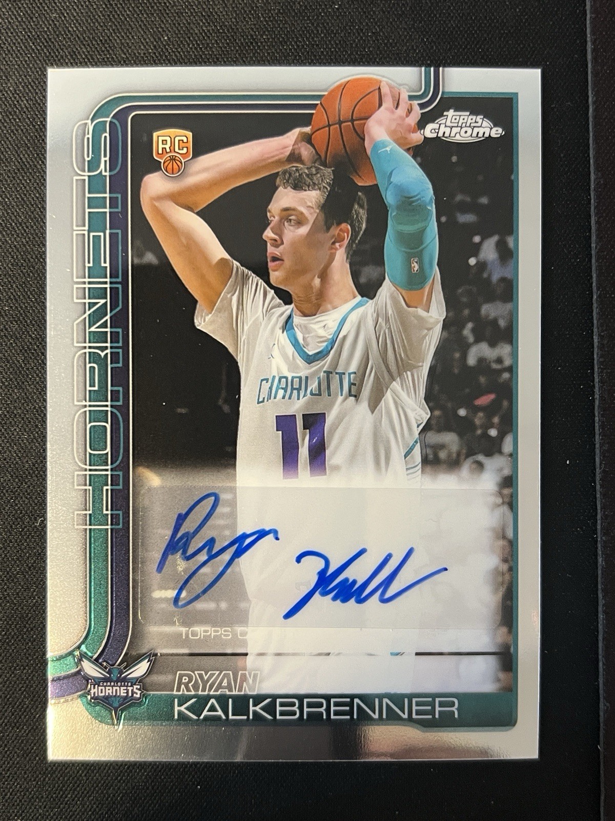 2025-26 Topps Chrome Ryan Kalkbrenner RC Auto TCAR-RK Hornets