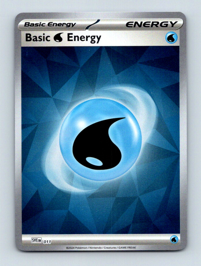 Pokemon TCG Basic Water Energy 011 NM SVE EN Holo Prismatic Evolutions