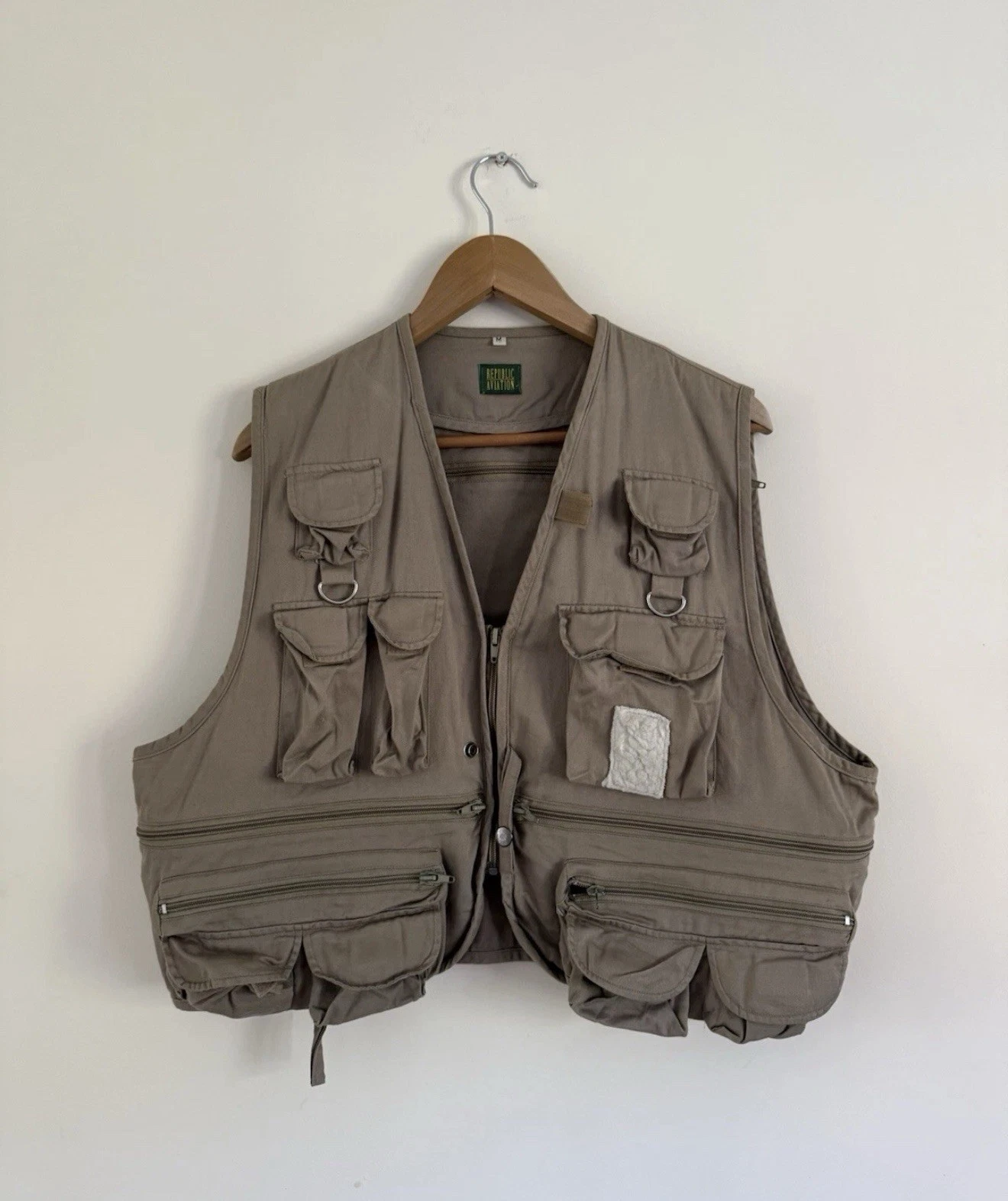 MENS FISHERMAN VEST SIZE MEDIUM FIELD UTILITY RETRO SPORT OUTDOORS SUMMER 0141