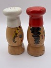 Vintage Salty & Peppy  Wooden Salt Pepper Shakers MCM  Japan — photo 2