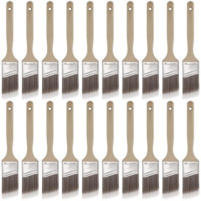 20 PCS 2 Inch Angle Paint Brushes for Acrylics, Stains, Interior & Exterior Use