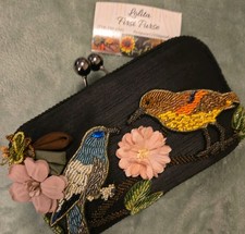 Lolita prima borsa donna uccellini e fiori pochette borsetta perline personalizzata RARA