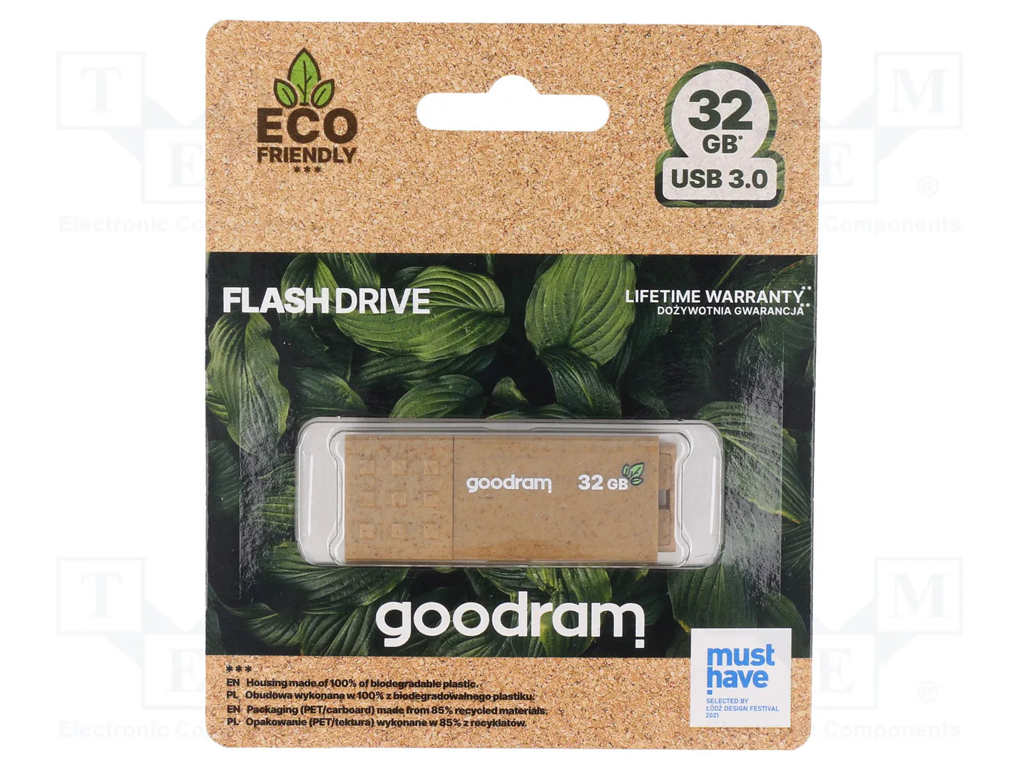 Goodram UME3 - 32 GB - USB Typ-A - 3.0 - 60 MB/s - Kappe - Beige (32 GB, USB-A), USB Stick, Beige, Braun - Bild 2