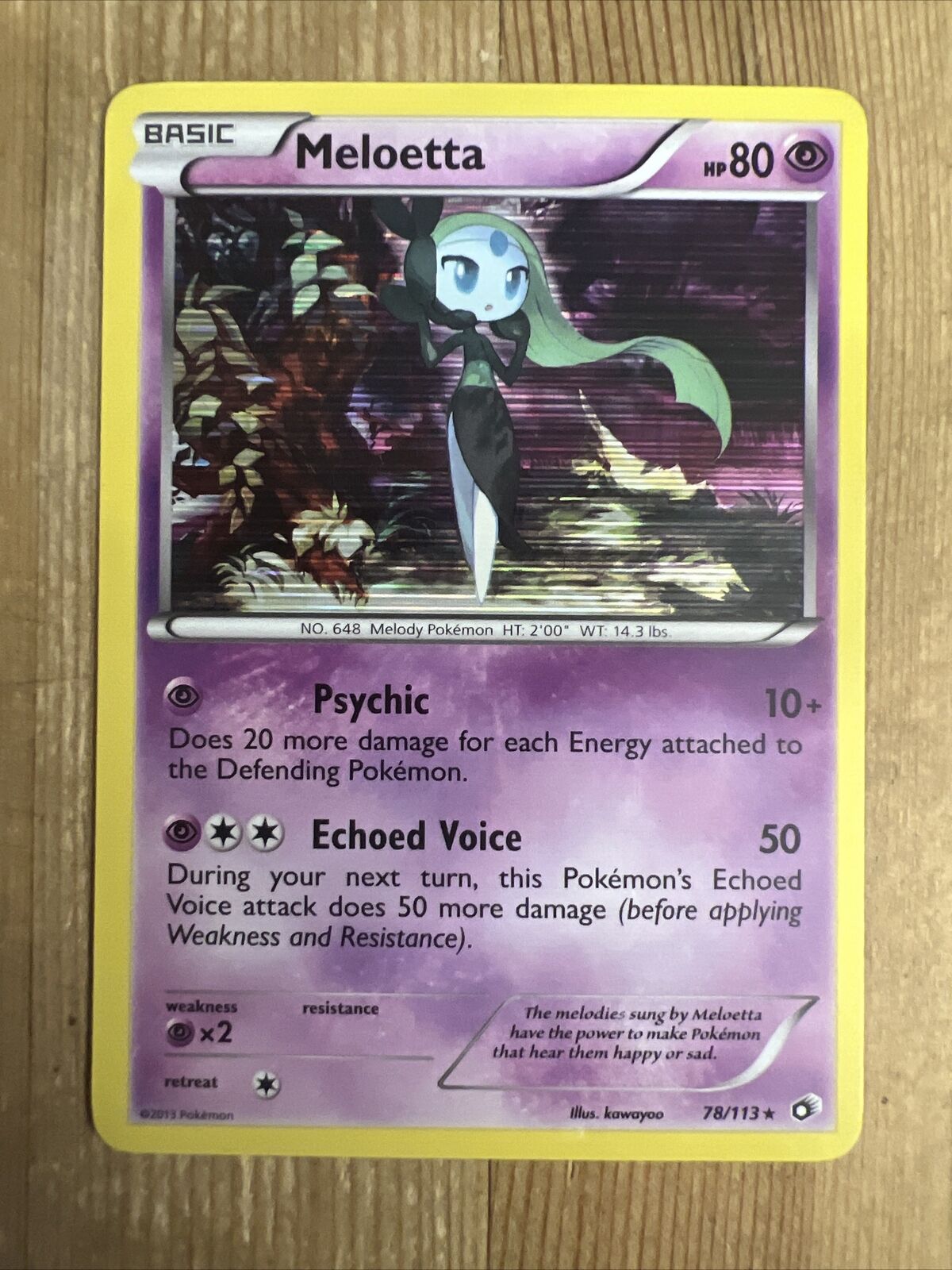 Pokémon TCG Meloetta Legendary Treasures 78/113 Holo Holo Rare for