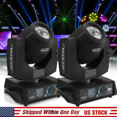 2Pcs 230W Zoom Moving Head Light 16 Prism Beam Gobo Spot DMX 7R Stage Party Show