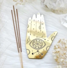 NEW Goddess Provisions Healing Hand Incense Holder Brass Spiritual Decor Gift