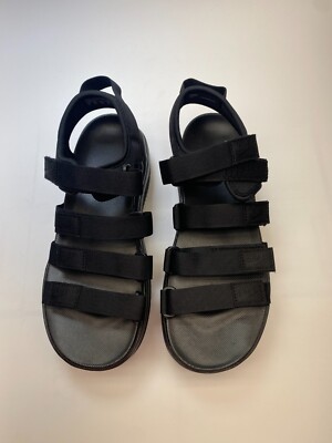 Nike Womens Icon Classic Platform Black On Black Sandal Sz
