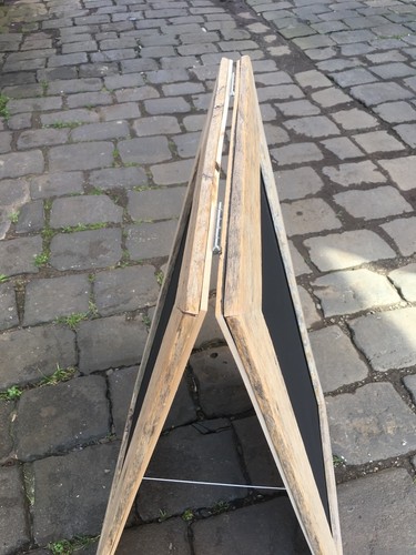 Large Wide A-Frame Chalkboard, Recycled Timber, Rustic Menu Sandwich Blackboard - Picture 7 of 11