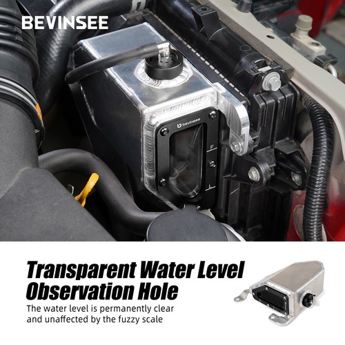 BEVINSEE Billet Aluminium Coolant Reservoir Tank For Toyota 4Runner 2010-2024 - Picture 3 of 10