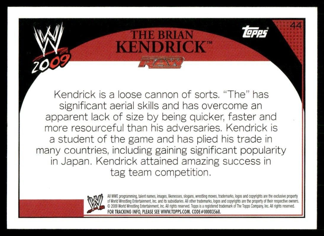 2009 Topps WWE #44 The Brian Kendrick wrestling card | eBay