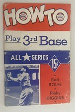 1941 How To Play 3rd Base All Star Series Red Rolfe Pinky Higgins Detroit Tigers