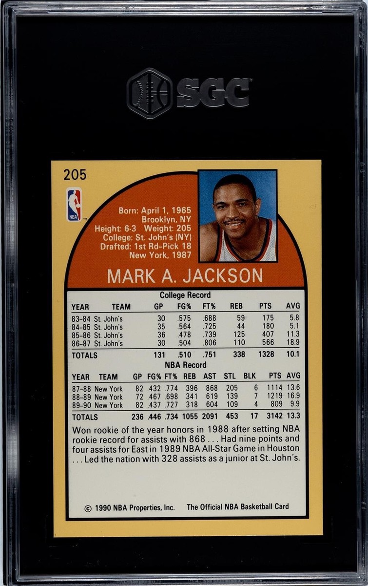 1990 Hoops Mark Jackson Menendez Brothers Background SGC 9 MINT