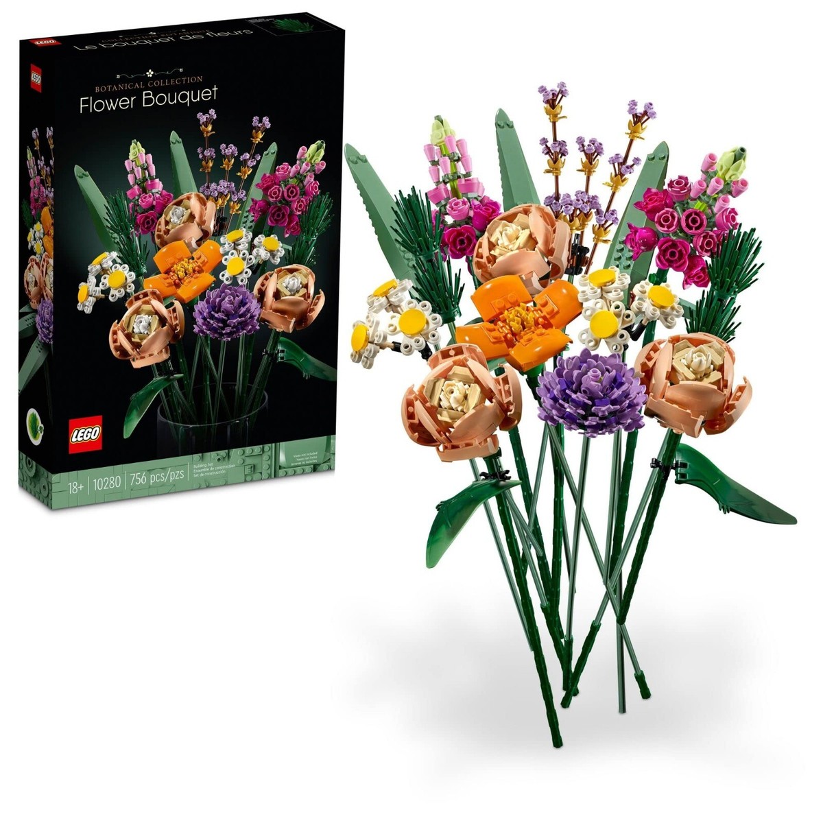 légo Icons Flower Bouquet Building Decoration Set - Artificial