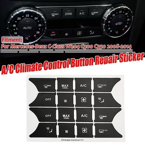 Juego de pegatinas radio puerta aire acondicionado volante mercedes reparación pulsador. X9S6 - Imagen 5 de 11