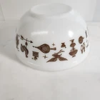 Vintage Pyrex Early American Mixing Bowl #403 Brown on White 2 1/2 Quart