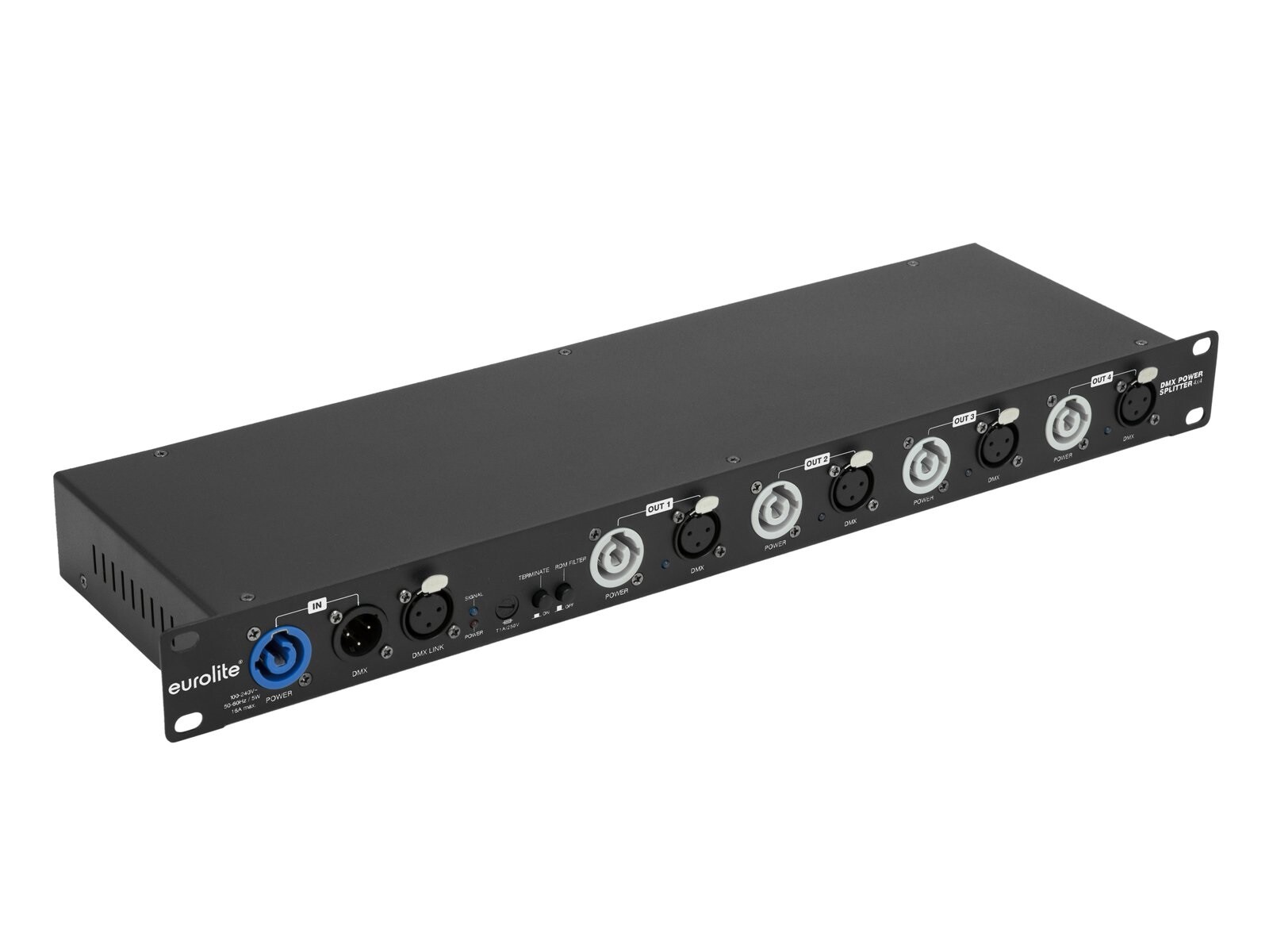 Thumbnail - Eurolite Dmx Power Splitter 4x4 Rdm Power- Und Dmx-splitter