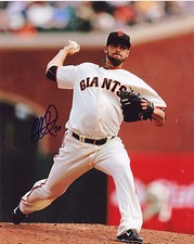 GEORGE KONTOS  SAN FRANCISCO GIANTS   ACTION SIGNED 8x10