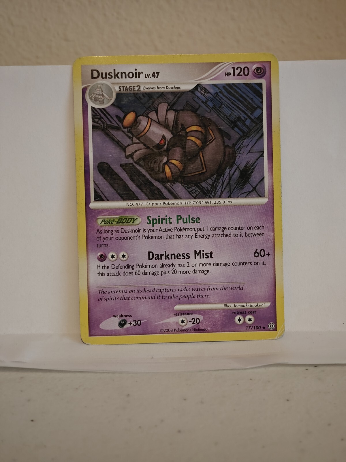 Pokémon TCG Dusknoir Stormfront 17/100 Regular Rare