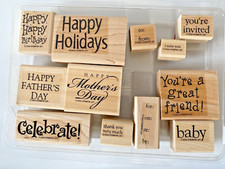 Stampin Up Stamps Lot Celebrating Life Events Birthday Baby Friend Invites 2002