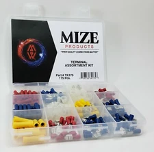 Mize Wire 175 Pc Vinyl Terminal Assortment, TK175 Made in USA Free Shipping