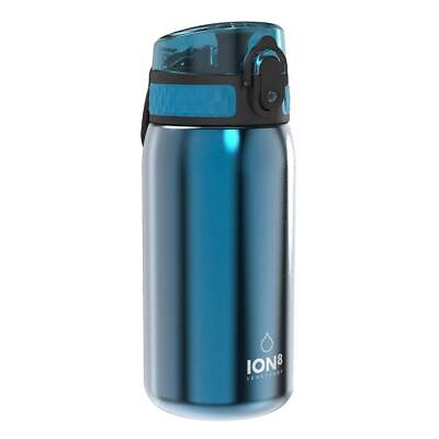 Auslaufsichere Trinkflasche, Edelstahl, Blau, 400ml (13oz)