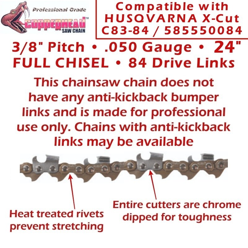 Husqvarna 20 In. X-Cut S83G Chainsaw Chain, 3/8 In. Pitch, 0.050 In. Gauge, 72 Drive Links At Tractor Supply Co - Foto 3