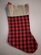16 inch Christmas Stocking Buffalo Check 272087
