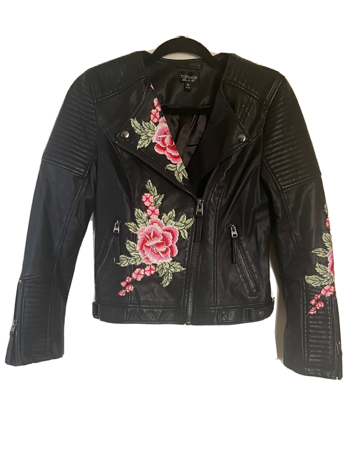 Womens Leather Jacket Small - Topshop 