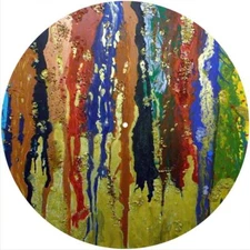 Slipmat Scratch Pad Felt for any 12" Turntable  LP DJ Record Player Paint Drips