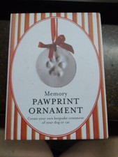 Memory Clay Paw Print Keepsake Ornament Kit Dennis Eastman Dog, Cat New