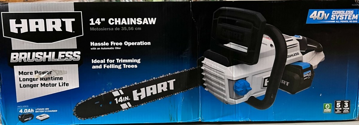 HART 40-Volt Cordless Brushless 14-inch Chainsaw Lithium-Ion  Battery