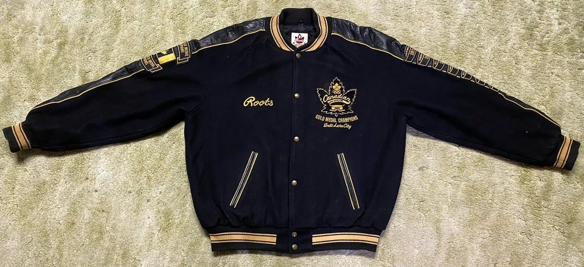 Roots Canada Hockey Gold Medal Jacket 2002 Olympics Salt Lake City