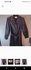 Weather Wise Styled By Betsy B. Women's Black Trench Coat 11/12 Medium Size
