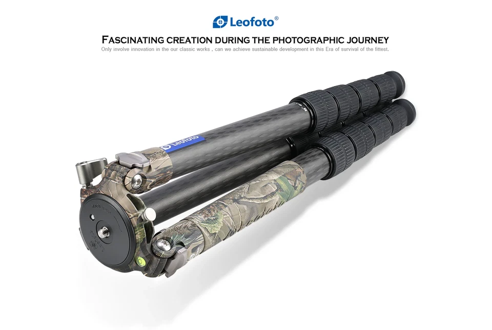 Leofoto LM-365C-Camo Carbon Fiber Tripod with 75mm Video Bowl+Platform and Bag - Image 2 of 4