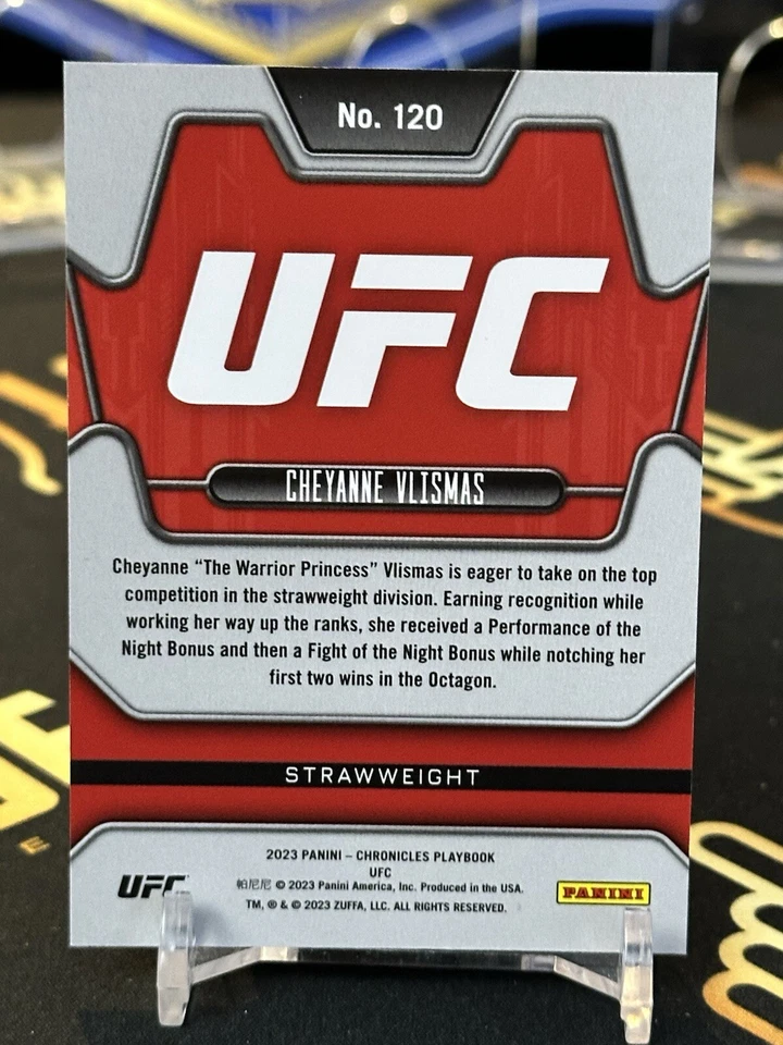 2023 CHRONICLES UFC BRONZE PLAYBOOK ROOKIE /299 CHEYANNE VLISMAS - Image 2 of 2
