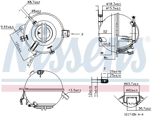 Fits NISSENS NIS 996116 Expansion Tank, coolant NIS 996116 Coolant expansion ta - Image 4